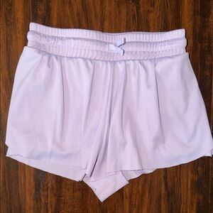 Girls Yogalicious Lavender Ribbed Shorts
